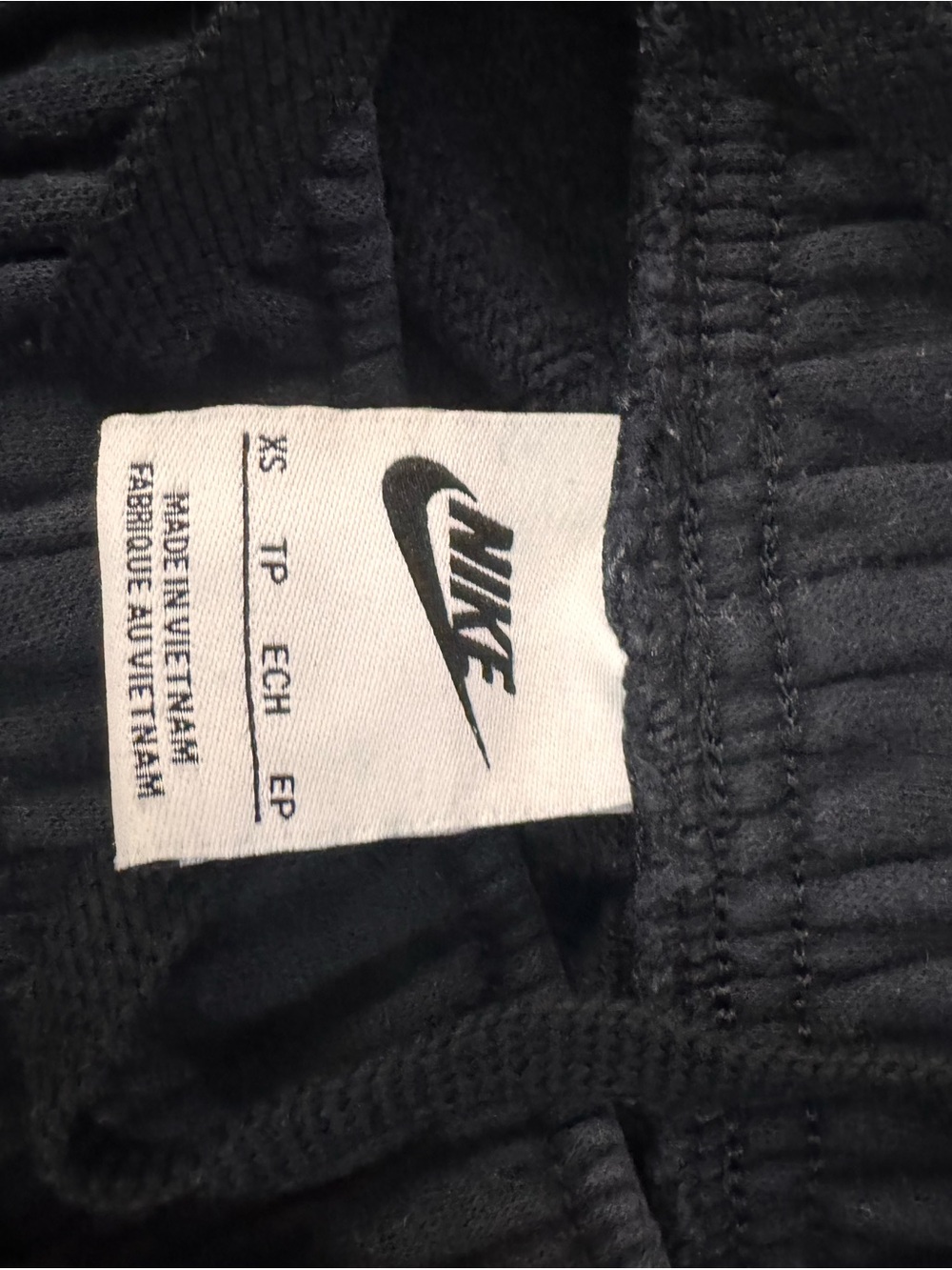 Nike Black Kids Cargo Joggers with White Swoosh - Picture 3 of 3